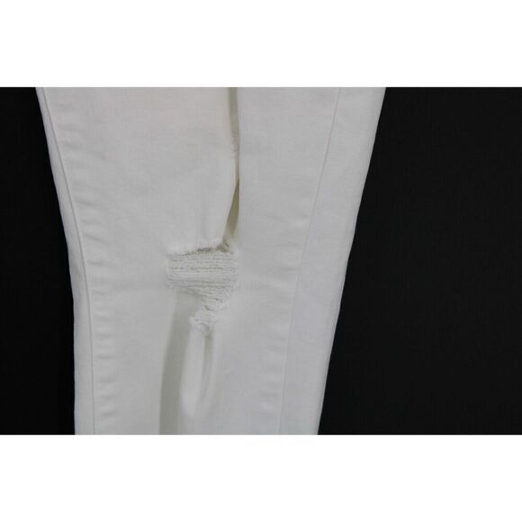 Kancan Estilo White Distressed Raw Hem Denim Jeans 11/29 - Picture 3 of 10